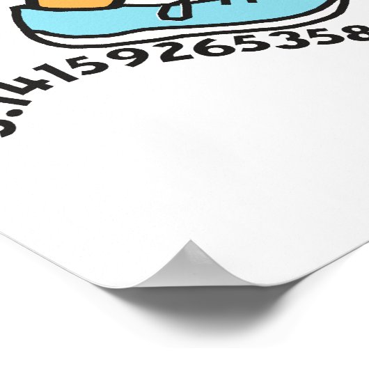 Langläufer-Pi-Symbol © Funny Pi Typ Poster (Ecke)