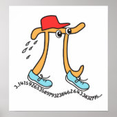 Langläufer-Pi-Symbol © Funny Pi Typ Poster (Vorne)