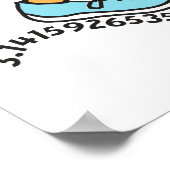 Langläufer-Pi-Symbol © Funny Pi Typ Poster (Ecke)