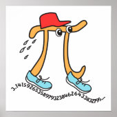 Langläufer-Pi-Symbol © Funny Pi Typ Poster (Vorne)