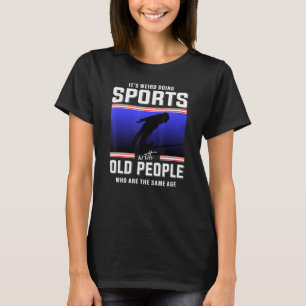 Langläufer-Skilanglauf Abfahrtsski T-Shirt