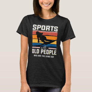 Langläufer-Skilanglauf Abfahrtsski T-Shirt