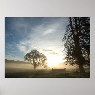 Langlaufkurs im Morgengrauen Poster