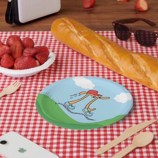 Langlaufloipe Pi - Funny Pi Typ Paper Plate Pappteller (Picknick)