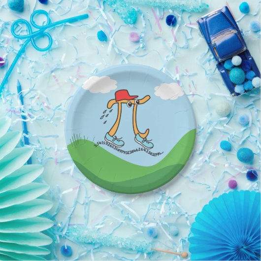 Langlaufloipe Pi - Funny Pi Typ Paper Plate Pappteller (Party)