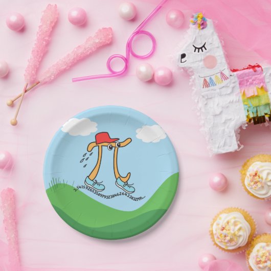 Langlaufloipe Pi - Funny Pi Typ Paper Plate Pappteller (Party)