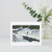 Langlaufpausen am Bergbach Postkarte (Stehend Vorderseite)