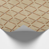 Langlaufski auf altem Papier Geschenkpapier (Ecke)