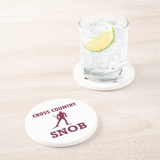 Langlaufski Getränkeuntersetzer (Seite)