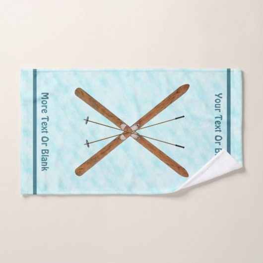 Langlaufski im Schnee Badhandtuch Set (Handtuch)