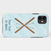 Langlaufski im Schnee Case-Mate iPhone Hülle (Rückseite (Horizontal))