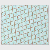 Langlaufski im Schnee Geschenkpapier (Flach)