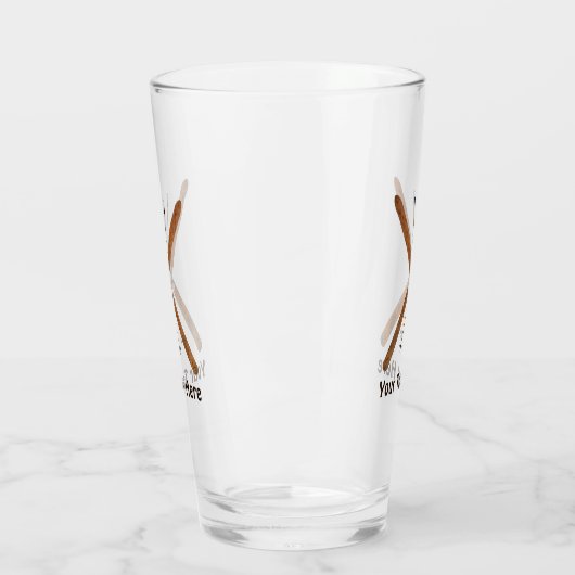 Langlaufski im Schnee Glas (Links)