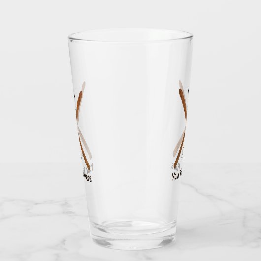 Langlaufski im Schnee Glas (Rechts)