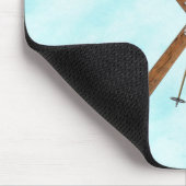 Langlaufski im Schnee Mousepad (Ecke)