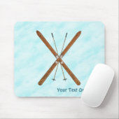 Langlaufski im Schnee Mousepad (Mit Mouse)