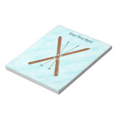 Langlaufski im Schnee Notizblock (Rotiert)