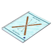 Langlaufski im Schnee Notizblock (Linke Seite)