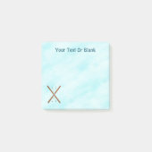 Langlaufski im Schnee Post-it Klebezettel (Vorderseite)