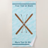 Langlaufski im Schnee Strandtuch (Vorderseite)