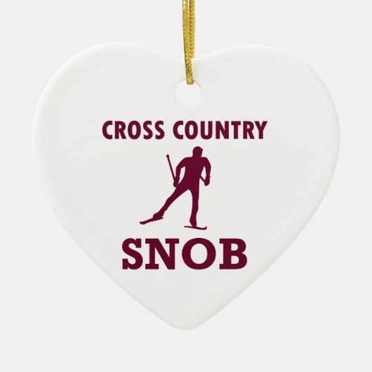Langlaufski Keramikornament (Vorne)