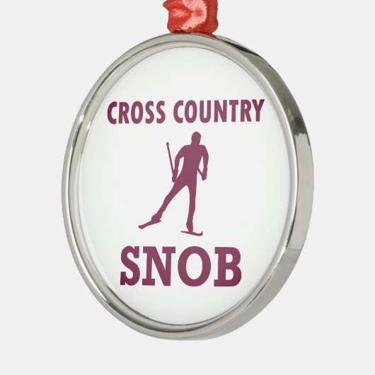 Langlaufski Silbernes Ornament (Links)