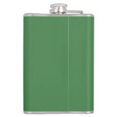 Langlaufski-Snob (weißes Logo) Flachmann (Rückseite)