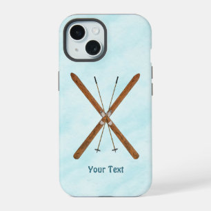 Langlaufskier auf Schnee OtterBox iPhone Case 15 Hülle