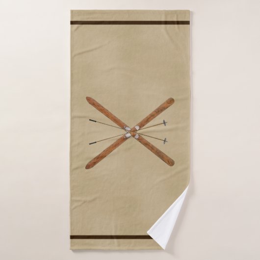 Langlaufskier und Polen Badehandtuch (Badehandtuch)