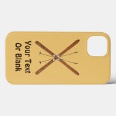 Langlaufskier und Polen Case-Mate iPhone Hülle (Rückseite (Horizontal))