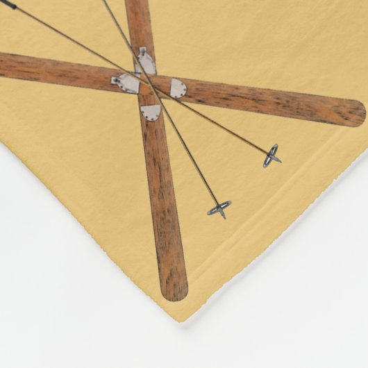 Langlaufskier und Polen Fleecedecke (Ecke)