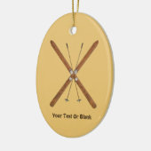 Langlaufskier und Polen Keramikornament (Links)