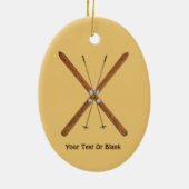 Langlaufskier und Polen Keramikornament (Hinten)