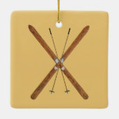 Langlaufskier und Polen Keramikornament (Rückseite)