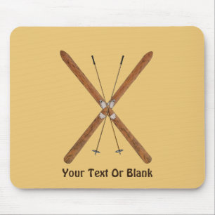 Langlaufskier und Polen Mousepad