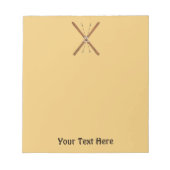 Langlaufskier und Polen Notizblock (Vorderseite)