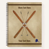 Langlaufskier und Polen Notizbuch (Vorderseite)