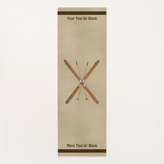 Langlaufskier und Polen Yogamatte (Vorderseite)