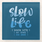 Langlebigkeit 2 glasuntersetzer (Vorderseite)