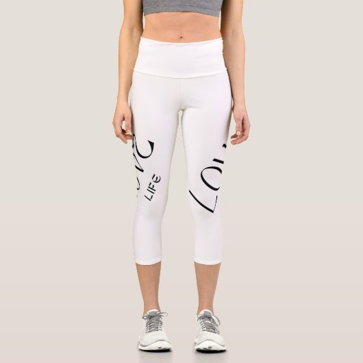 Langlebigkeit - Liebe Capri Leggings (Vorderseite)