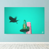 Langley Crow auf der Light Post Series #11 Leinwanddruck (Insitu (Holzboden))