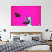 Langley Crow auf der Light Post Series #12 Leinwanddruck (Insitu (Schlafzimmer))