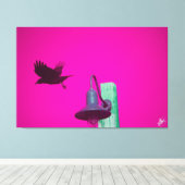 Langley Crow auf der Light Post Series #12 Leinwanddruck (Insitu (Holzboden))