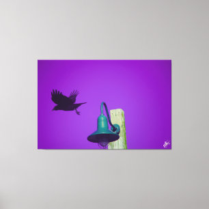 Langley Crow auf der Light Post Series #1 Leinwanddruck