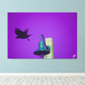 Langley Crow auf der Light Post Series #1 Leinwanddruck (Insitu (Holzboden))