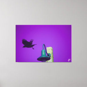 Langley Crow auf der Light Post Series #1 Leinwanddruck