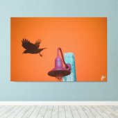 Langley Crow auf der Light Post Series #2 Leinwanddruck (Insitu (Holzboden))