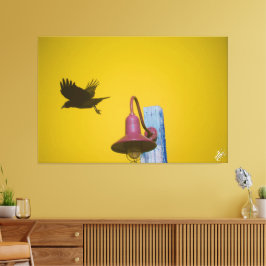 Langley Crow auf der Light Post Series #4 Leinwanddruck