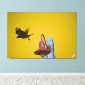 Langley Crow auf der Light Post Series #4 Leinwanddruck (Insitu (Holzboden))