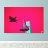 Langley Crow auf der Light Post Series #6 Leinwanddruck (Insitu (Holzboden))